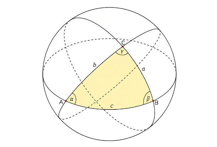triangle and sphere